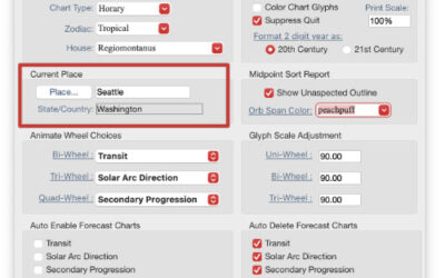 How do you set up the current place?